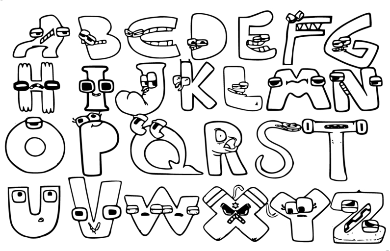 Unlocking Imagination Alphabet Lore Coloring Pages for Kids MoveOn